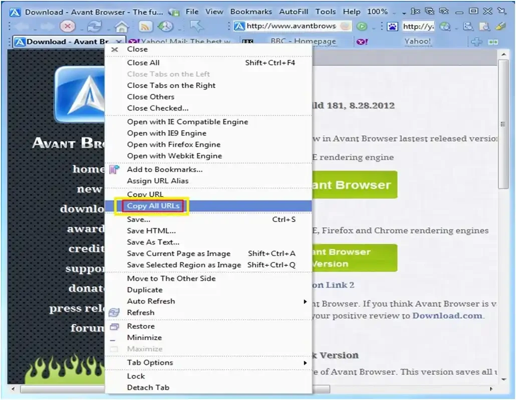 Avant Browser — 截圖 2